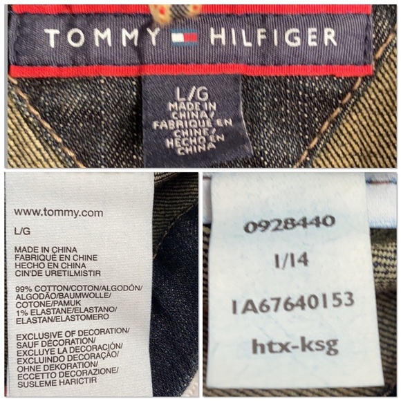 Tommy Hilfiger dark rinse utility denim jacket L - Picture 6 of 11